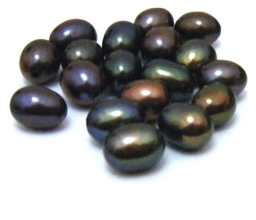 Black 4-5mm Half Drilled Drop Single Pearls